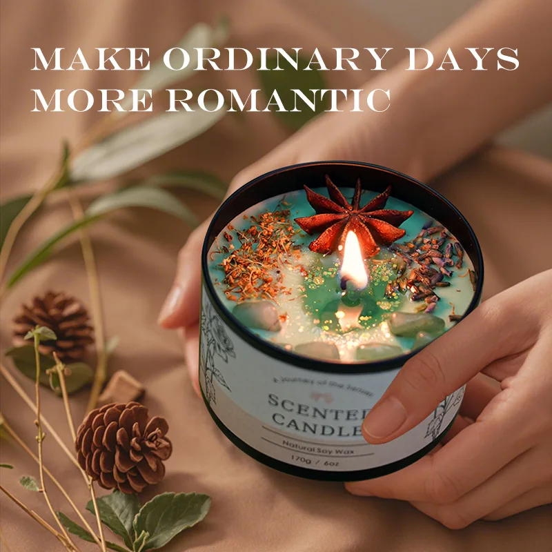 Home Fragrance Scented Candle - Creatieve kristallen aromatherapiekaars 6OZ - langdurig