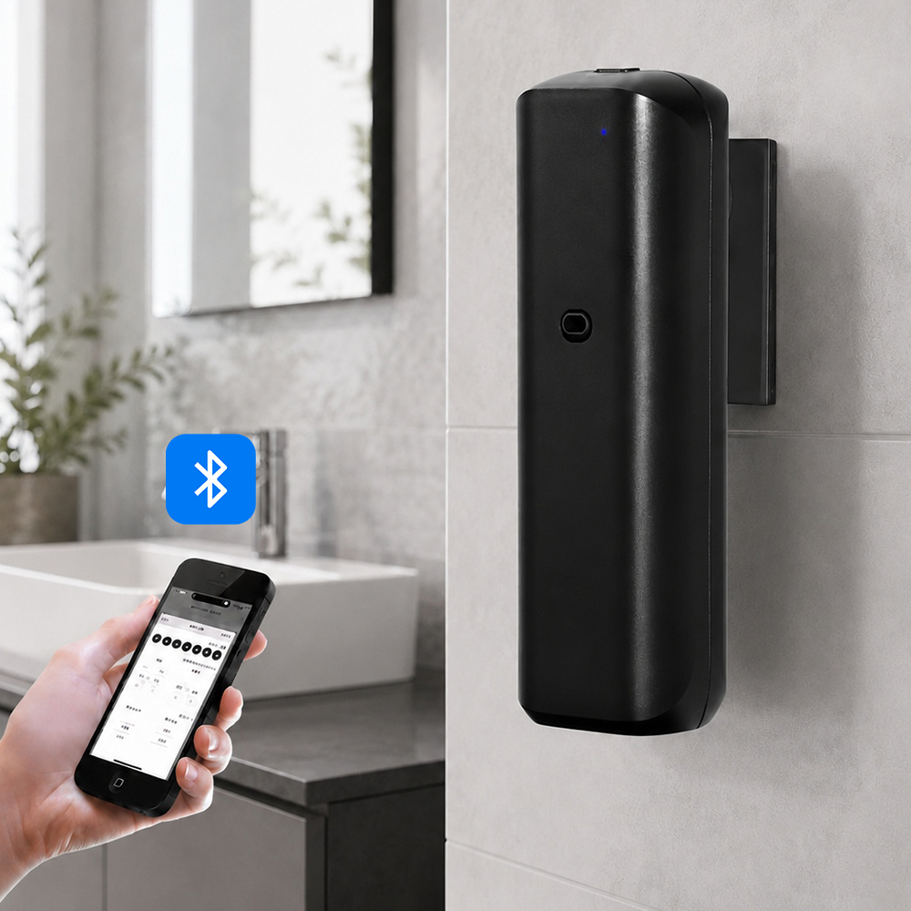 Home Fragrance Items - Wandgemonteerde waterloze geurverspreider met Bluetooth-bediening, essentiële